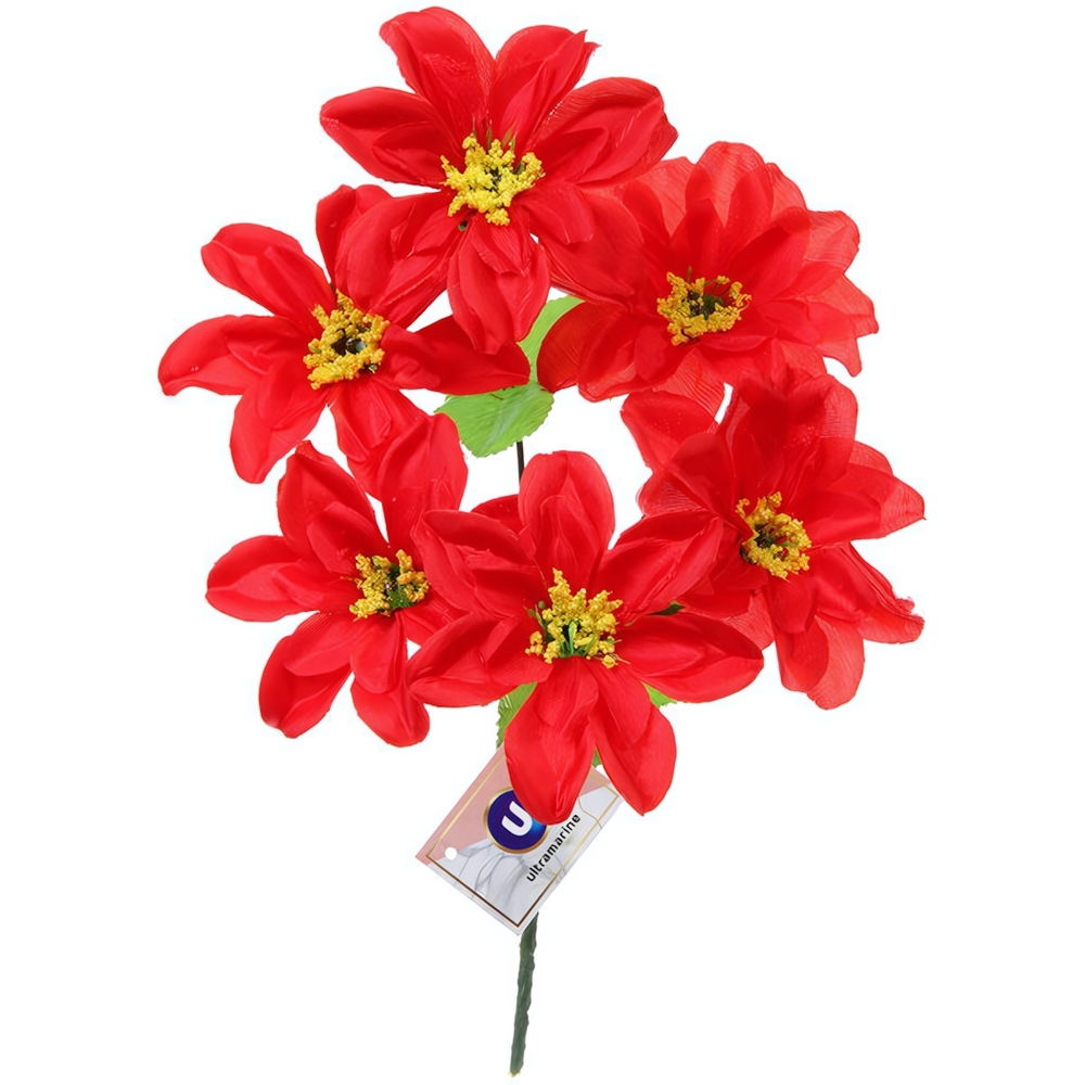 Искусственные цветы «Букет Гвоздик» 34см 7цветков красные
