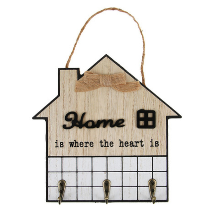 Ключница открытая 20см "HOME" , 3 крючка