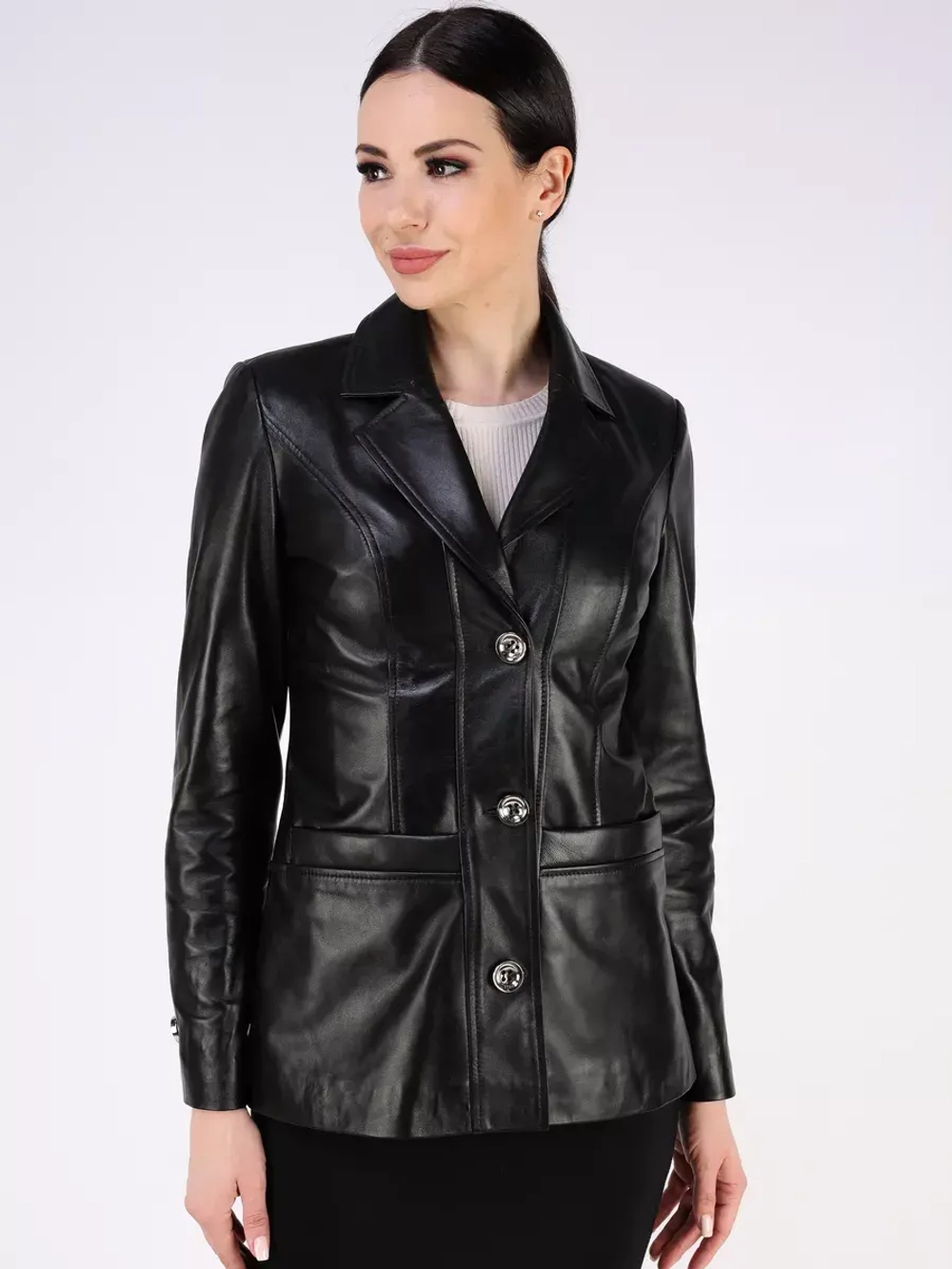 Кожаная куртка демисезонная Турция пиджак