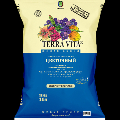 Грунт Живая земля "Цветочная" 10л