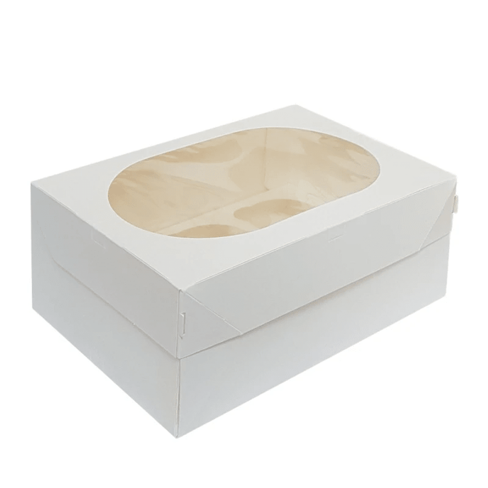 Упаковка для маффинов ECO MUF 6,  Белая, 1шт