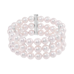 Браслет с Морским Жемчугом Акойя и Бриллиантами, Br0156-0/1