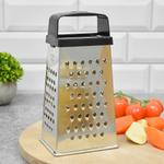 Терка 4-х гранная с пластиковой ручкой, 11*8,5*22см