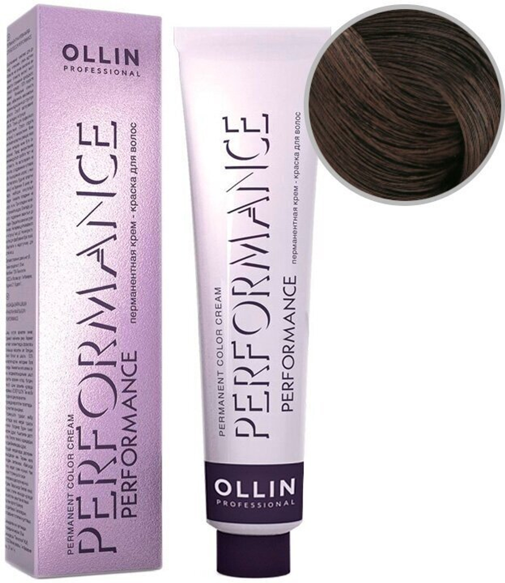 OLLIN PERFORMANCE 5/7 светлый шатен коричневый 60мл Перманентная крем-краска для волос