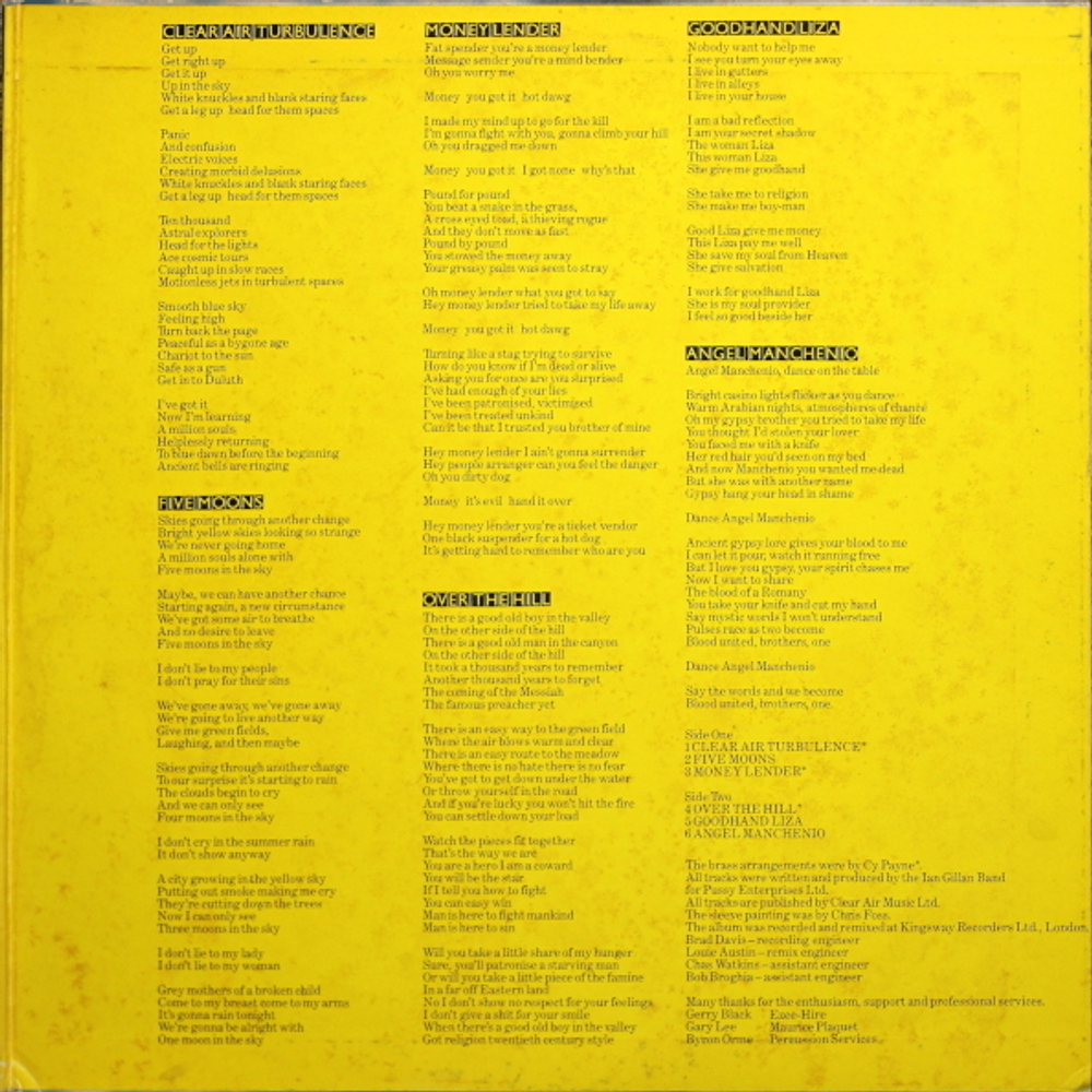 Ian Gillan Band / Clear Air Turbulence (LP)