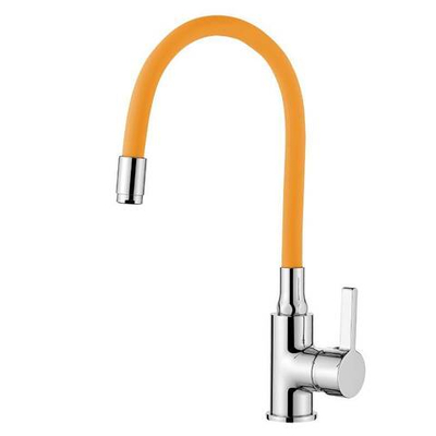 смеситель кухня  LEDEME гибкий шланг жёлтый L4898-4