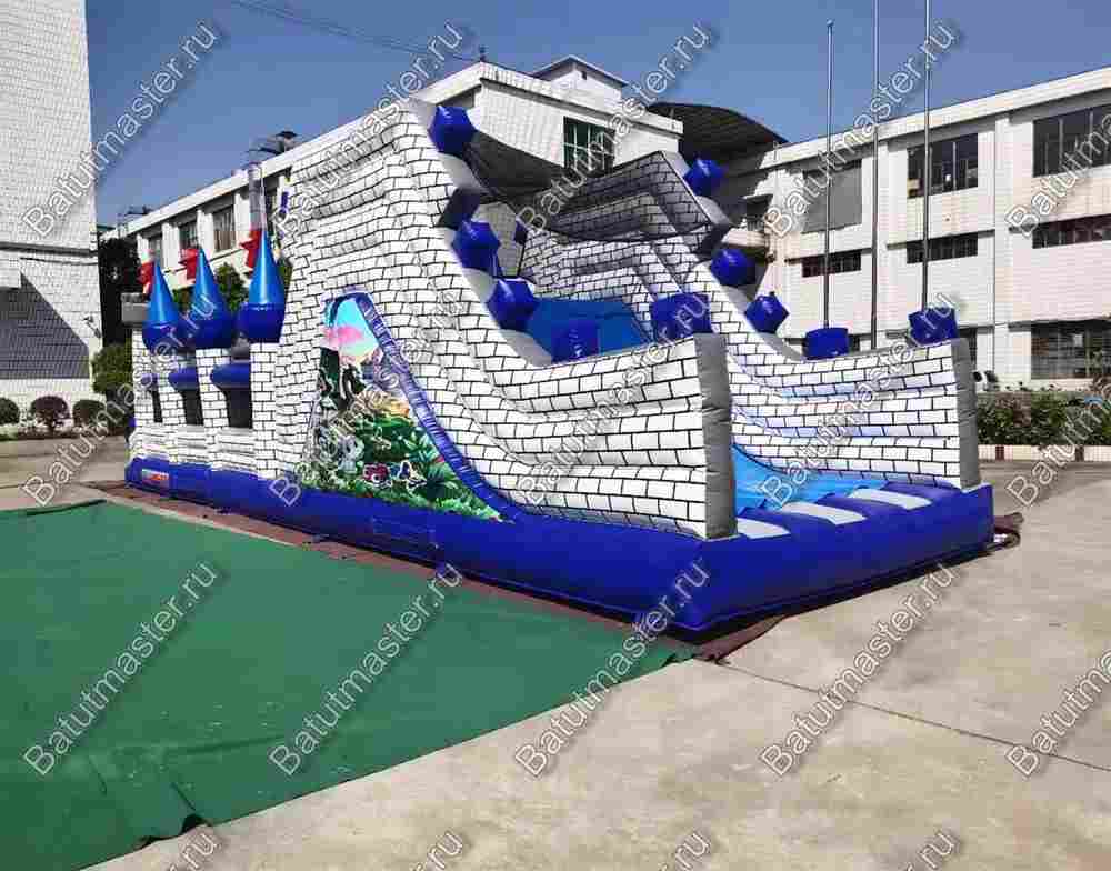 Надувная полоса препятствий "Дворцовое средневековье" размер 12х4х3,8