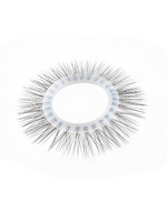 Круглое эрекционное кольцо с «ресничками» (Цвет: белый с черным)