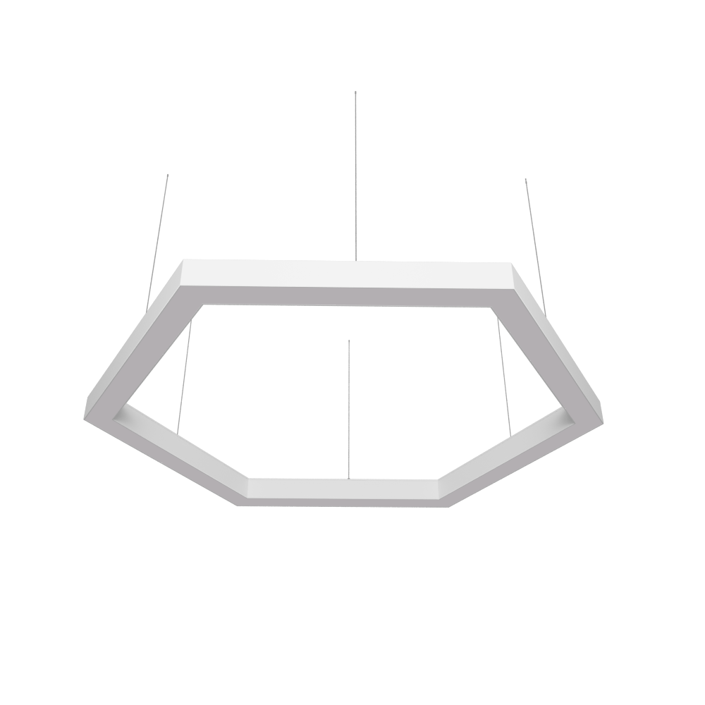 Светильник LED шестиугольный Hexa 228W D2080мм 3000К белый подвесной IP40