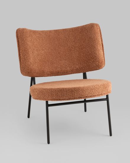 Кресло District Lounge букле терракотовый