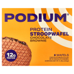 Podium Nutrition, протеиновая штучная вафля, со вкусом шоколадного брауни, 8 вафель, 264 г (9,28 унции)