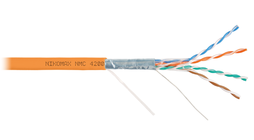 Кабель витая пара F/UTP 5e кат. 4 пары NikoMax NMC 4200C-OR