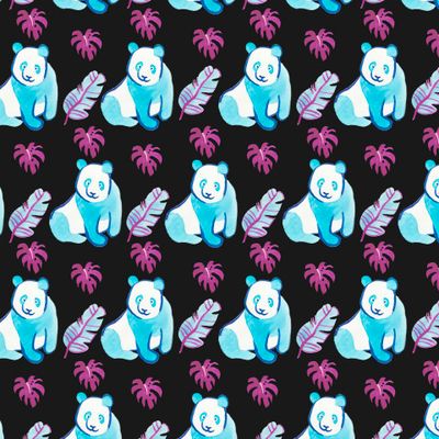 Бесшовный принт тропический