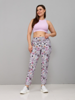 Брюки Бдж-029/серый-бордоцветы