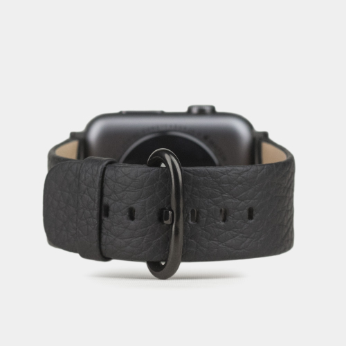 Ремешок для Apple Watch 44/45/46 mm из кожи теленка, цвета черный