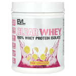 EVLution Nutrition, Clear Whey, 100% изолят сывороточного протеина, со вкусом розового лимонада, 500 г (1,1 фунта)