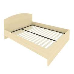 Light Кровать с ортопедическим основанием и изголовьем С-КИ-160 Клен 1650*2050*900