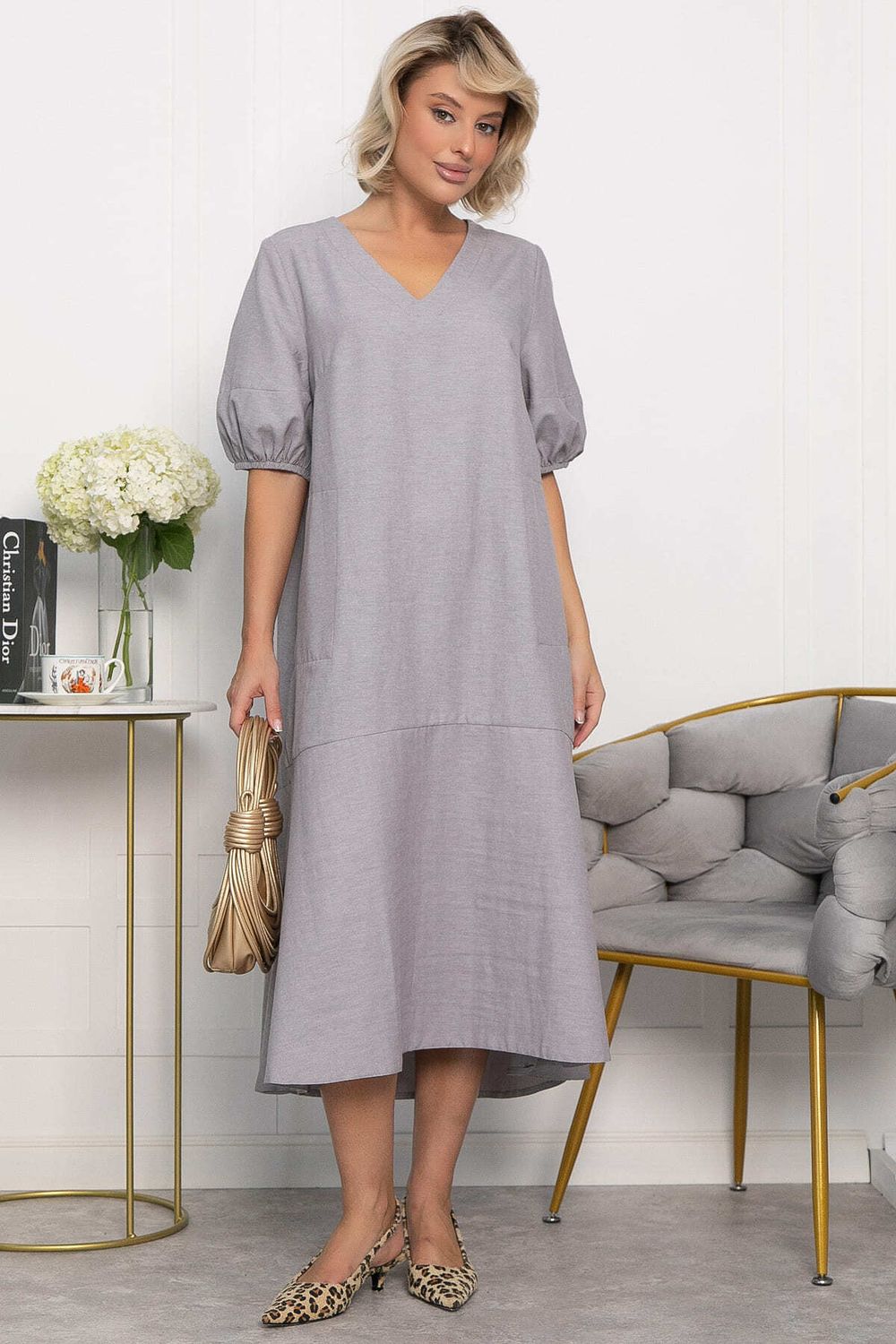 Платье Калифорния (серое) П14044-30М LT Collection