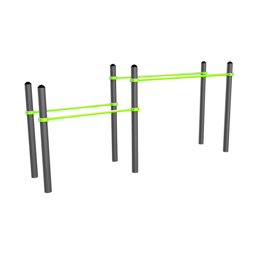 W210 Воркаут Брусья двойные для отжиманий разноуровневые ZAVODSPORTA