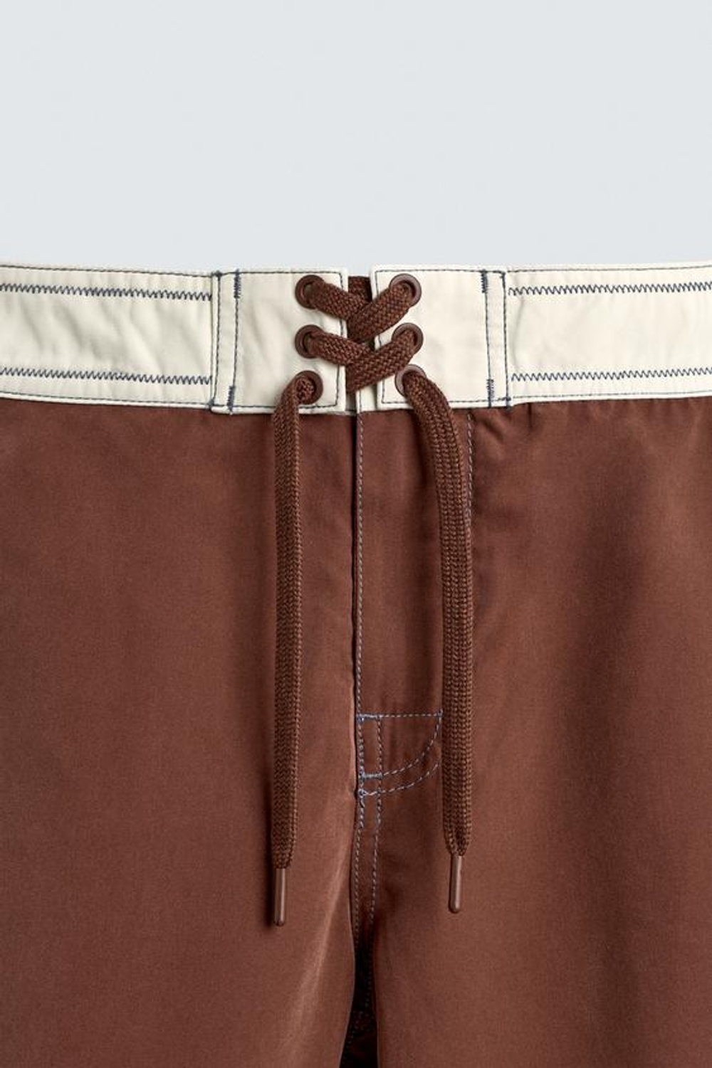 ZARA X PUKAS SURF ДЛИННЫЕ ПЛАВКИ С ПОЛОСАМИ, КОРИЧНЕВЫЙ
