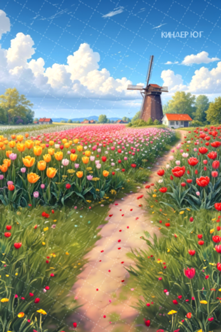 Фотофон "Поля тюльпанов" арт. ФФ903-63