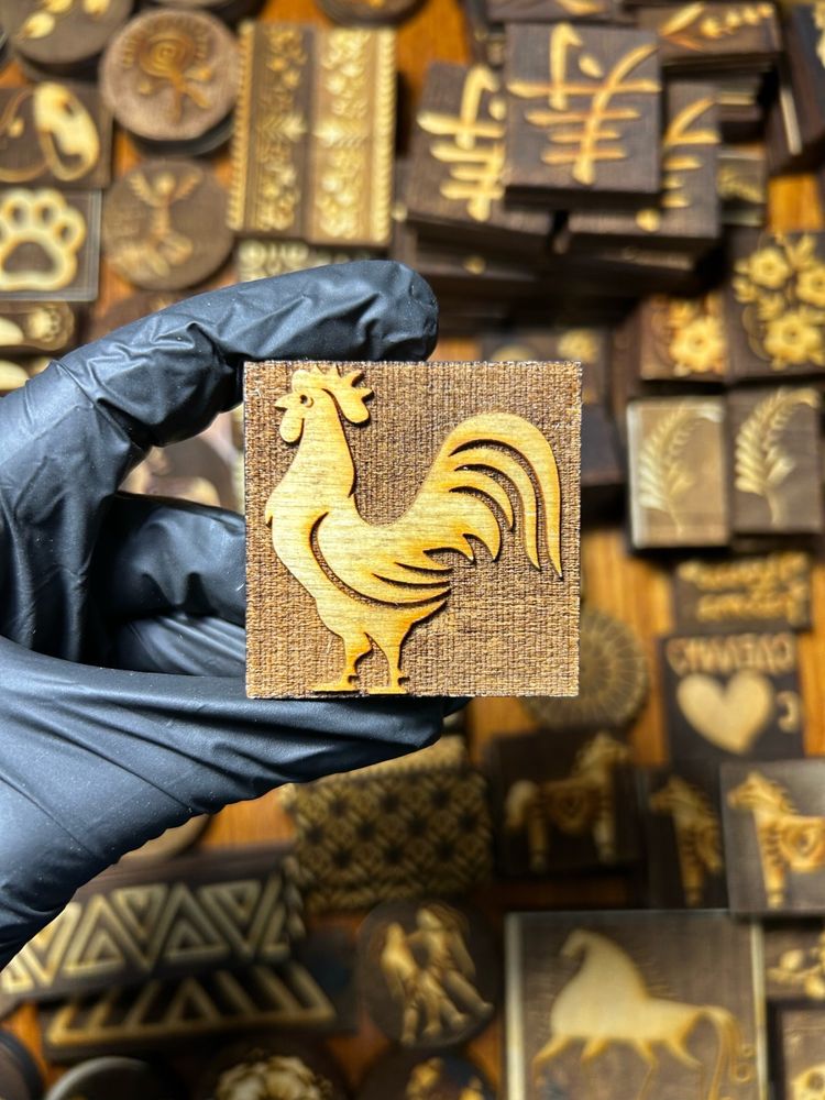 Деревянный штамп 067 (5x5 см)