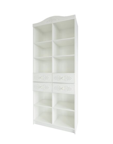 Стеллаж "Ki-Ki" СД 900.1 (белый/белое дерево), ЛДСП/МДФ, ДСВ Мебель