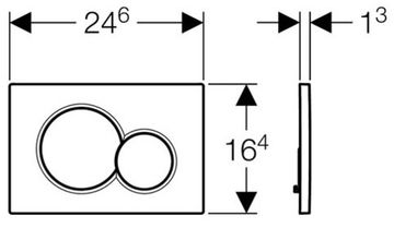 Кнопка смыва Geberit 115.770.DW.5 Sigma 01 черный