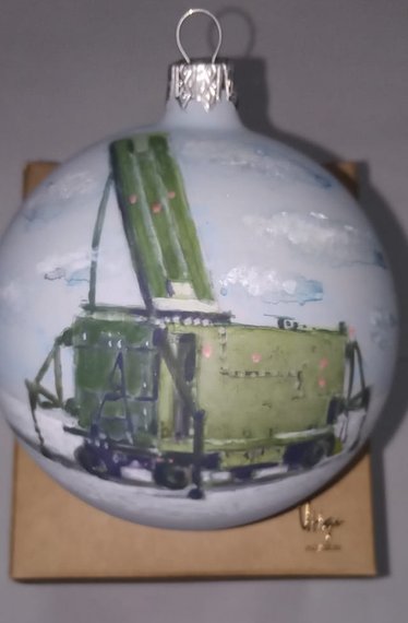 Ёлочный шар - Боевая машина, 10 см 2