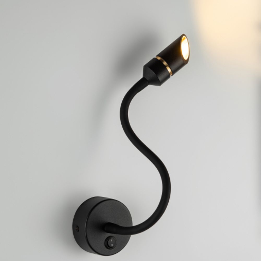 Светильник настенный ЭРА WL47 BK 3000K 3Вт IP20 черный | Настенная подсветка