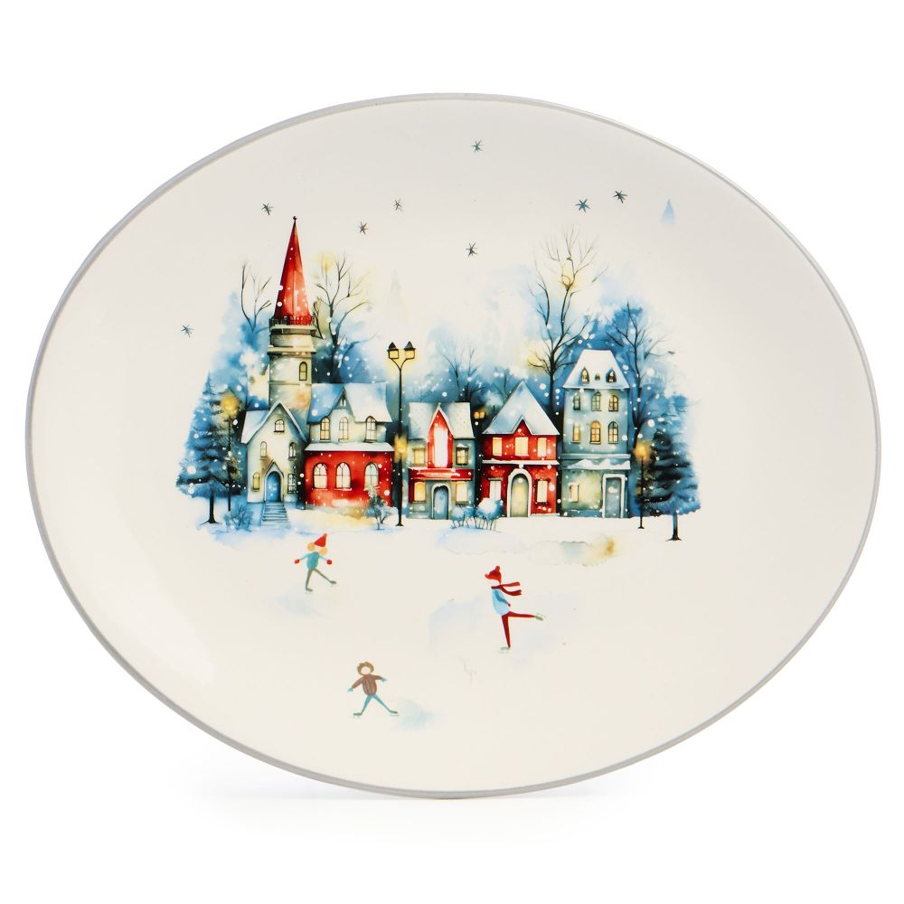 БЛЮДО ОВАЛЬНОЕ AGNESS "С НОВЫМ ГОДОМ!" 31,5*25,5*3 СМ