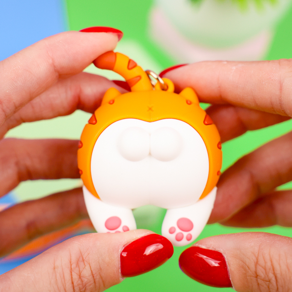 Кабель зарядка Humor Cat, рыжий 3в1 (USB Type-C, Lightning)