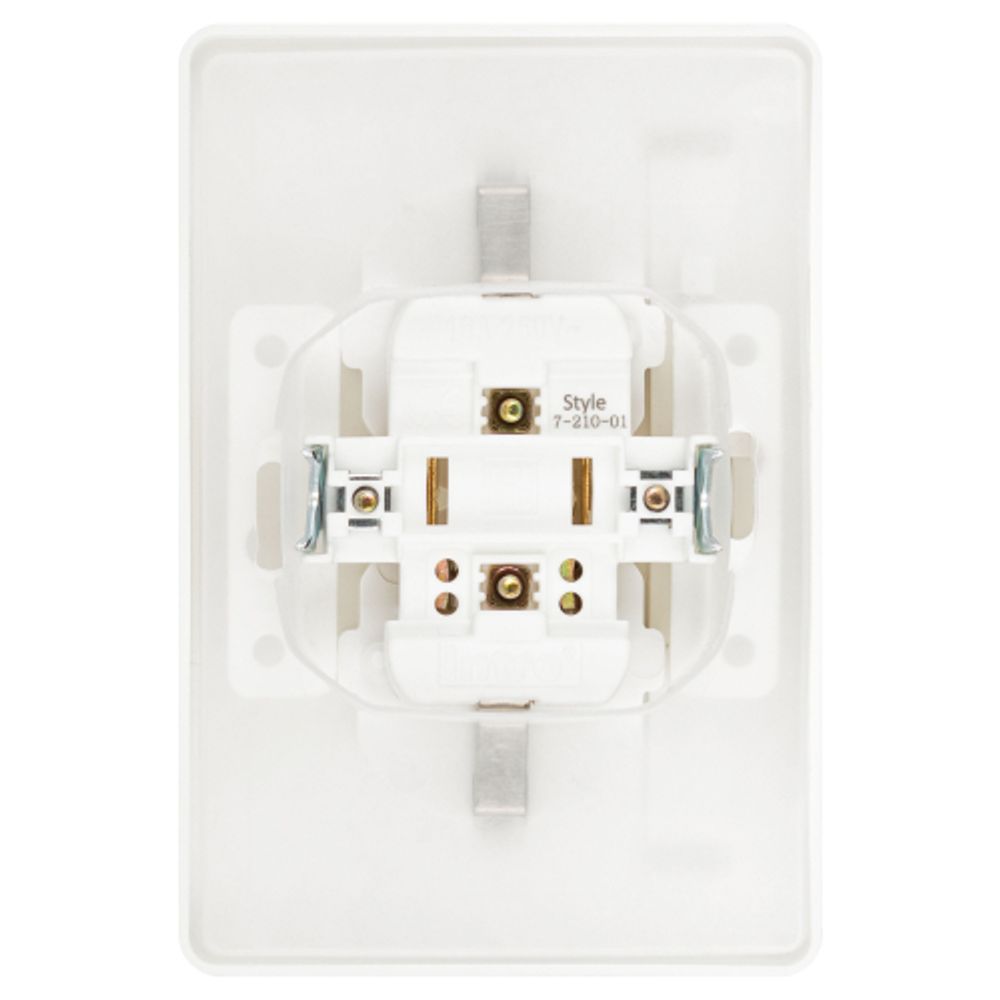 Розетка Intro Style 7-210-01 2х2P+E Schuko с крышкой штор., 16А-250В, СУ, IP44, белый | Intro