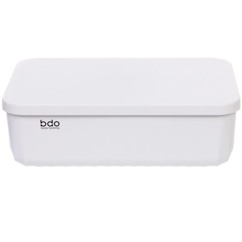 Корзина - органайзер с крышкой «БИСКОТТИ», цвет белый, 26*18*8см