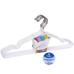 Плечики металлические нескользящие с полимерным покрытием 10шт «ТАРТИТАН», цвет белый, 40см (Селфи)●