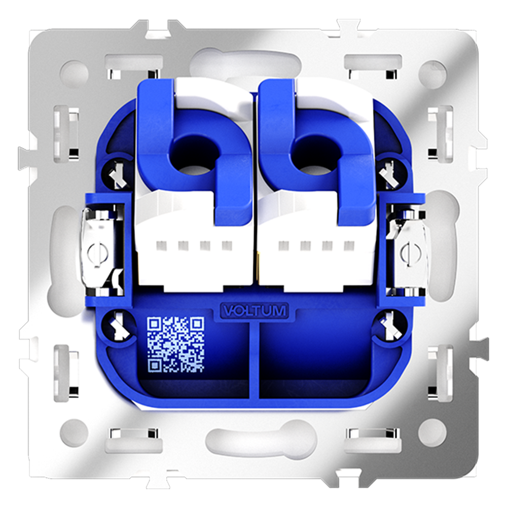 Розетка компьютерная встраиваемая VOLTUM S70 двойная RJ45+RJ45 кат.6, (белый матовый)