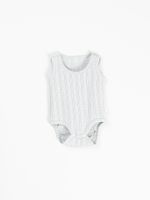 Комплект боди "Молоко/Жемчуг" из ажурного хлопка 0+