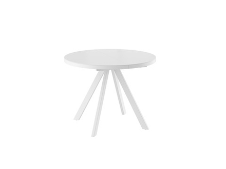 Стол МАМАДОМА Рондо М D100, Белый, МАТТЕЛЮКС/белыЙ