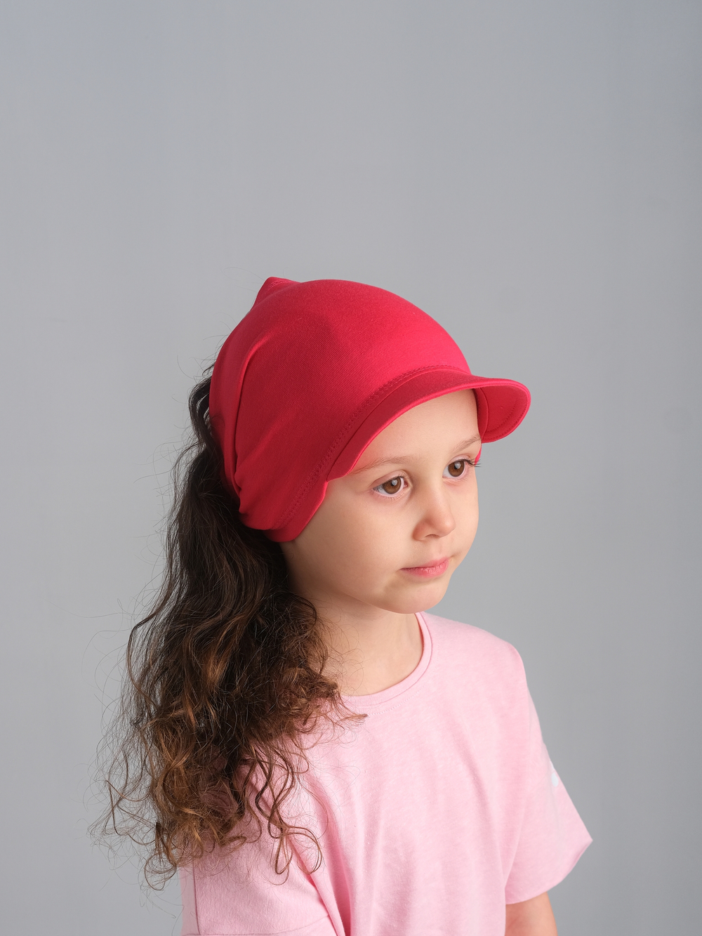 Косынка с козырьком для девочки