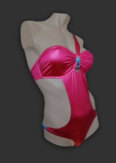 Оригинальный женский купальник-монокини (Размер: 38) (Цвет: розовый)