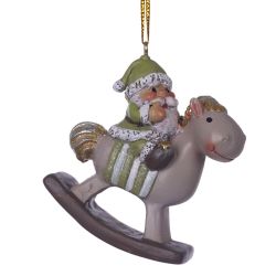 GAEM Фигурка декоративная подвесная "Ангел/Дед Мороз", L5,5 W2 H6 см, 4в.