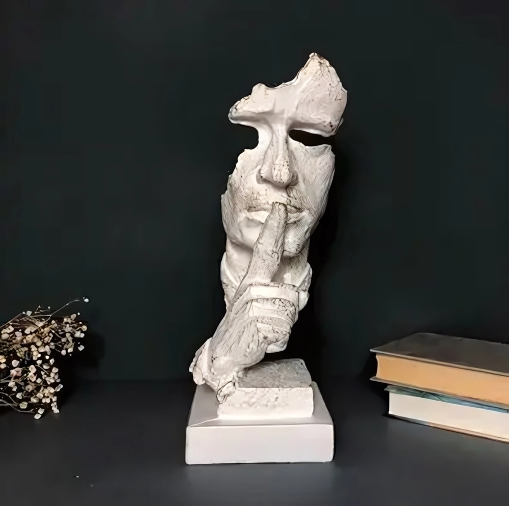 Статуэтка из гипса «Тишина» 34см белая