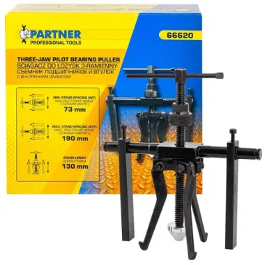Съемник подшипников и втулок с внутренним захватом (расст. между стойками 73-190мм, длина стойки 130мм) Partner PA-66620