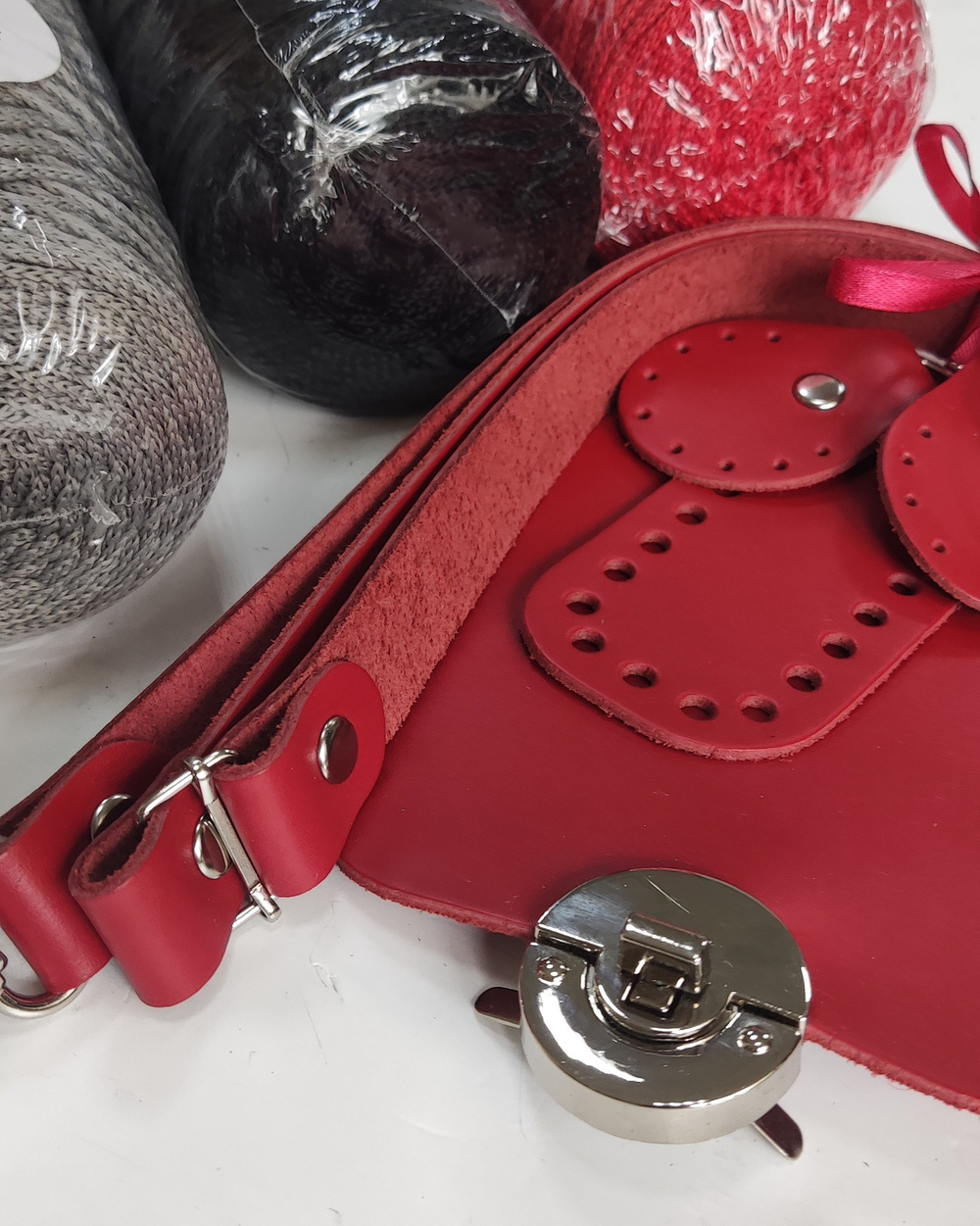 Комплект для мини-сумки Кожа Red  hot