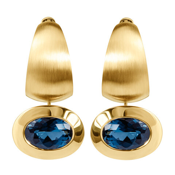 Серьги с Топазом, Эмаль, E0178-52/10