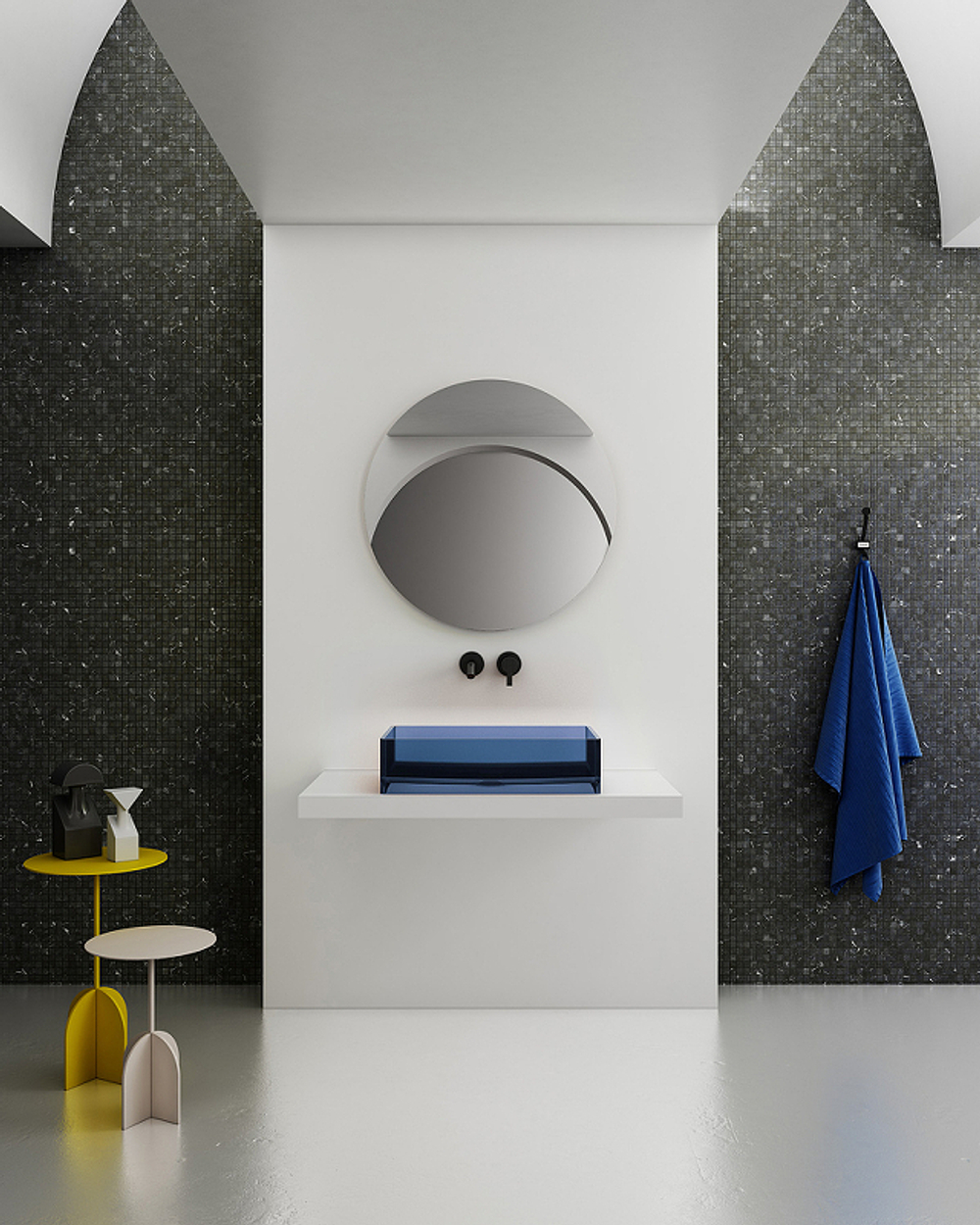 Раковина-чаша Abber Kristall 60 AT2803Saphir Синяя