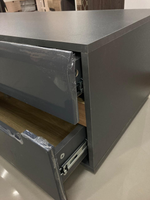 Тумба ТВ Стокгольм серый графит/графит глянец