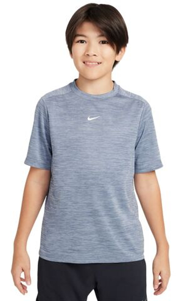 Детская теннисная футболка Nike Boys Multi Dri-FIT Short-Sleeve - world indigo/celestine blue/white