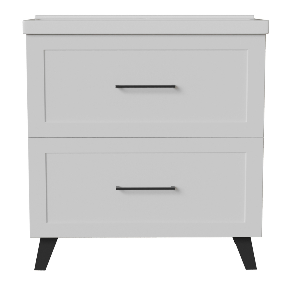 Тумба д/ванной "РИФ-80" 2 ящика  белый под рак."Fest- 80" мебельный (Sanita Luxe)(ПВХ)