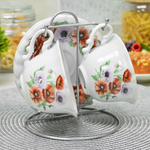 Чайный набор 4 предмета 170мл на подставке, P115147